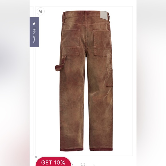 HUDSON JEANS
Reese Carpenter Corduroy Pants  size 36 - Picture 3 of 12
